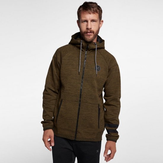 Hurley Phantom Motion Zip Up | Olive Flak - Click Image to Close