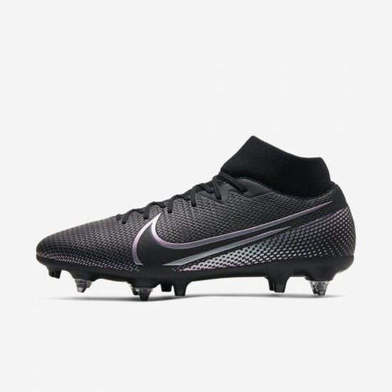 Nike Mercurial Superfly 7 Academy SG-PRO Anti-Clog Traction | Black / Black - Click Image to Close