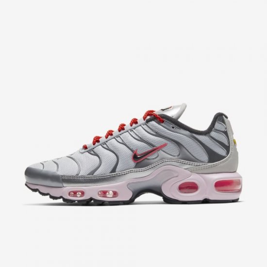 Nike Air Max Plus | Metallic Silver / Bright Crimson / Pink Foam / Black - Click Image to Close