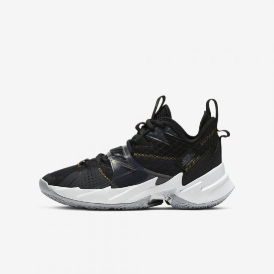 Jordan 'Why Not?' Zer0.3 | Black / White / Metallic Gold - Click Image to Close