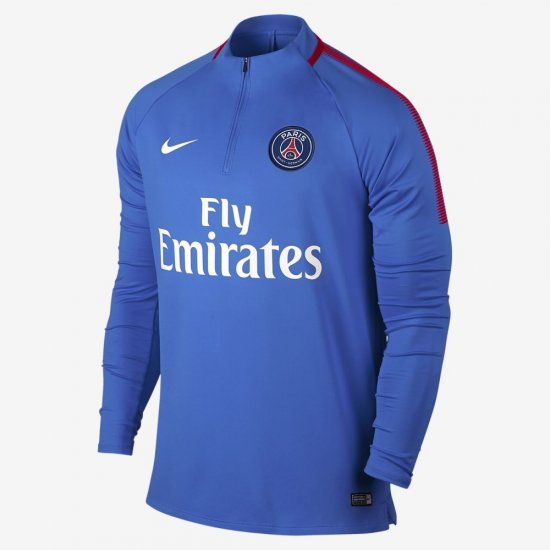 Paris Saint-Germain Dri-FIT Squad Drill | Hyper Cobalt / Hyper Cobalt / Rush Red / White - Click Image to Close