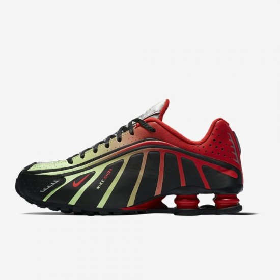 Nike Shox R4 Neymar Jr. | Black / Metallic Silver / Lime Blast / Challenge Red - Click Image to Close