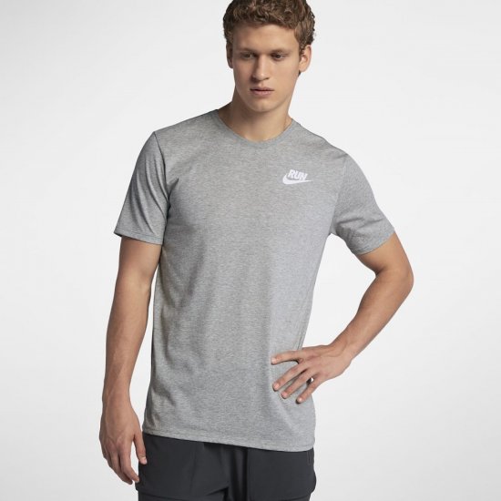 Nike Dri-FIT | Dark Grey Heather / White - Click Image to Close