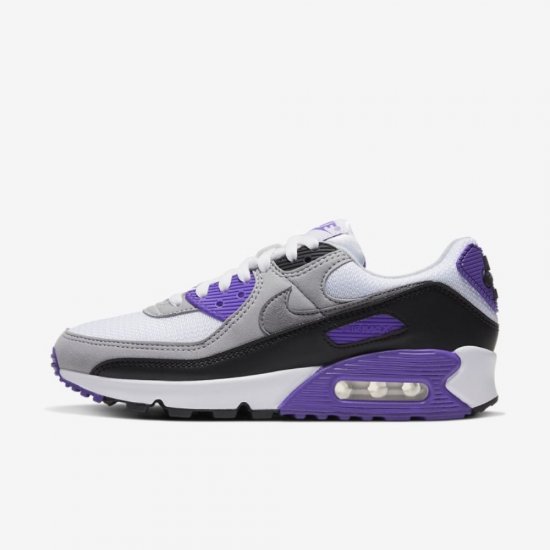 Nike Air Max 90 | White / Hyper Grape / Black / Particle Grey - Click Image to Close