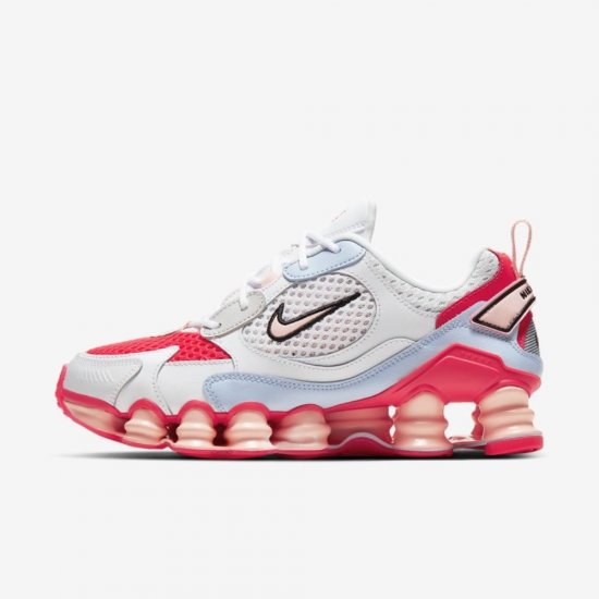 Nike Shox TL Nova | White / Washed Coral / Hydrogen Blue / Laser Crimson - Click Image to Close