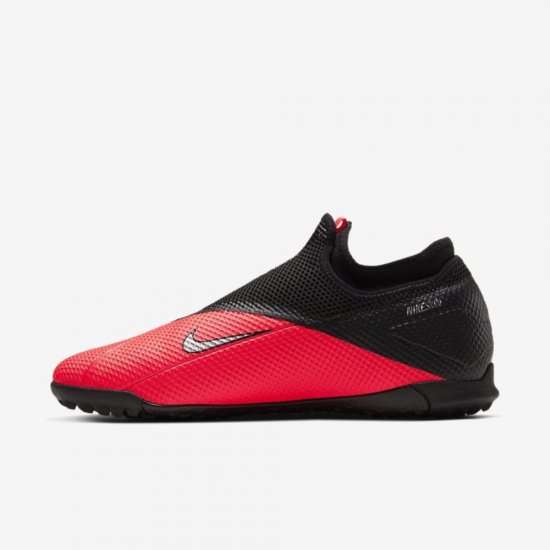 Nike Phantom Vision 2 Academy Dynamic Fit TF | Laser Crimson / Black / Metallic Silver - Click Image to Close