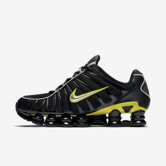 Nike Shox TL | Black / Dynamic Yellow / Metallic Silver - Click Image to Close