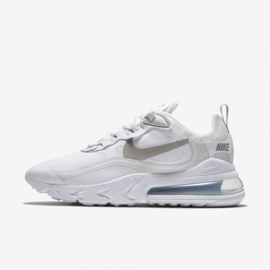 Nike Air Max 270 React | White / Pure Platinum / Cool Grey / Light Smoke Grey - Click Image to Close