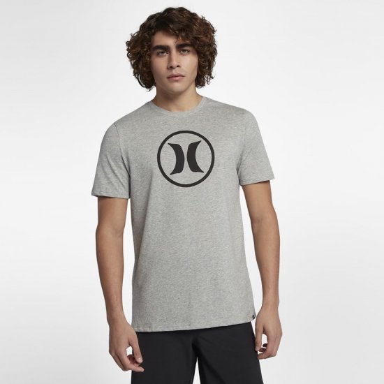 Hurley Circle Icon Dri-FIT | Dark Grey Heather / Black - Click Image to Close