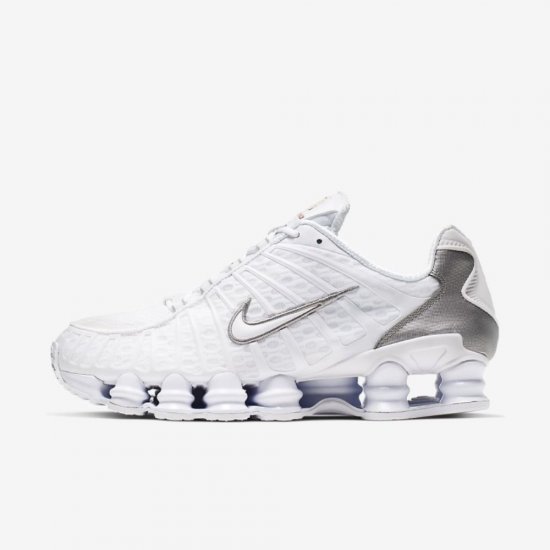 Nike Shox TL | White / Metallic Silver / Max Orange / White - Click Image to Close