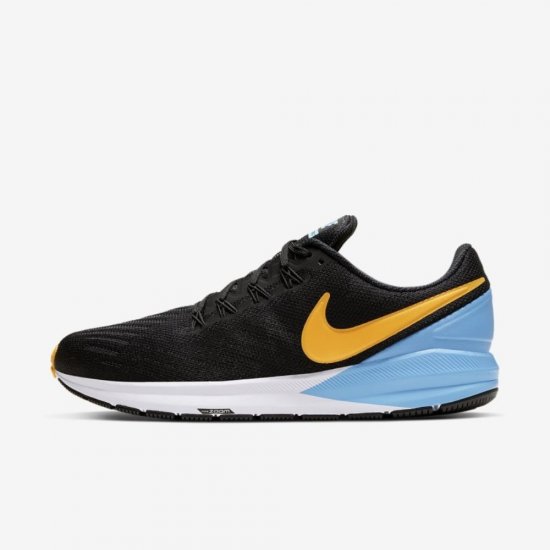 Nike Air Zoom Structure 22 | Black / University Blue / White / Laser Orange - Click Image to Close