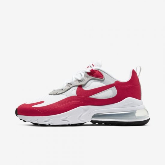 Nike Air Max 270 React | White / Pure Platinum / Black / University Red - Click Image to Close