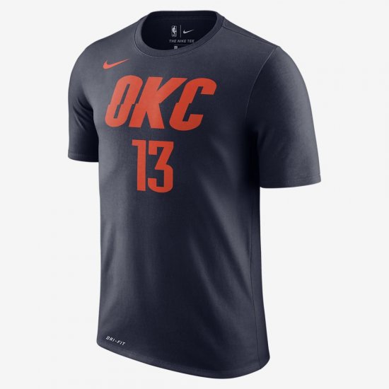 Paul George Oklahoma City Thunder Nike Dry | College Navy - Click Image to Close