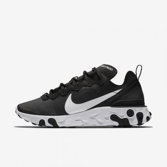 Nike React Element 55 | Black / White - Click Image to Close