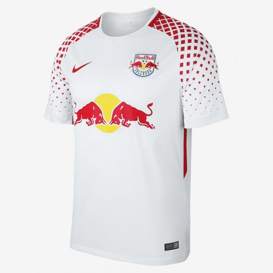 2017/18 FC Red Bull Salzburg Stadium Home/Away | White / University Red - Click Image to Close