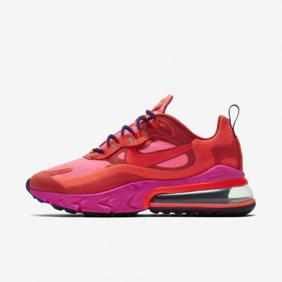 Nike Air Max 270 React | Mystic Red / Pink Blast / Habanero Red / Bright Crimson - Click Image to Close