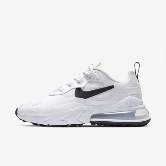 Nike Air Max 270 React | White / Metallic Silver / Black - Click Image to Close