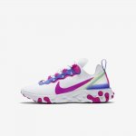 Nike React Element 55 | White / Sapphire / Barely Volt / Fire Pink