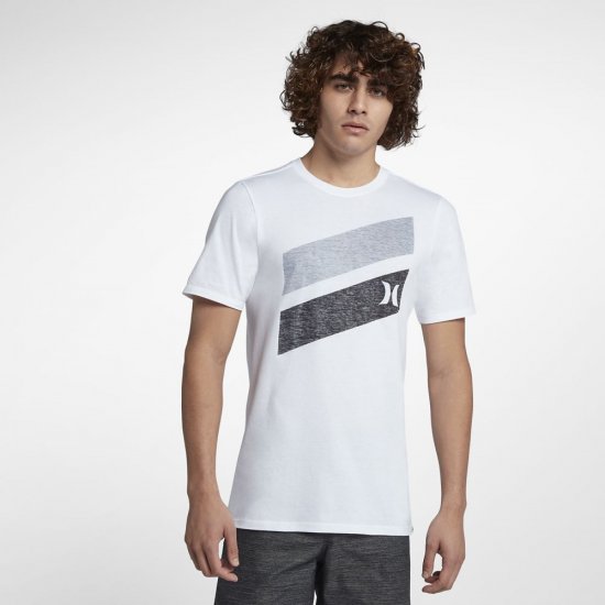 Hurley Icon Slash Push Through | White / Wolf Grey - Click Image to Close