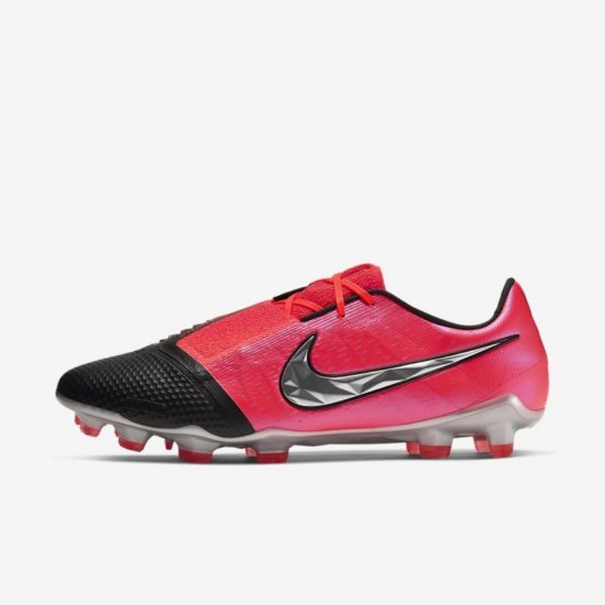 Nike Phantom Venom Elite FG | Laser Crimson / Black / Metallic Silver - Click Image to Close