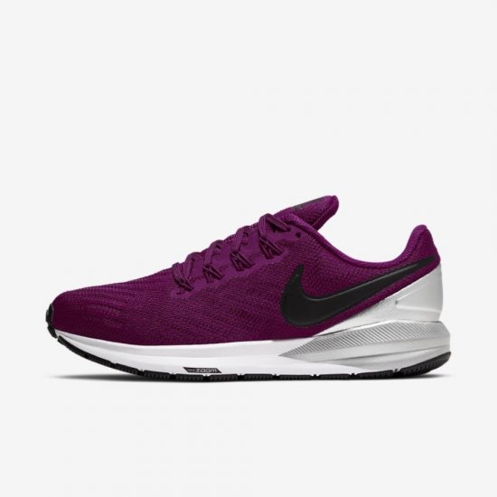 Nike Air Zoom Structure 22 | True Berry / Chrome / White / Black - Click Image to Close