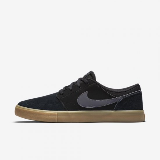 Nike SB Solarsoft Portmore II | Black / Gum Light Brown / Dark Grey - Click Image to Close