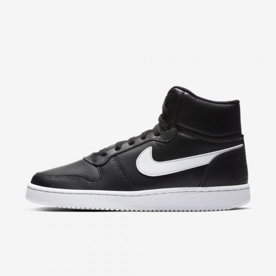 Nike Ebernon Mid | Black / White - Click Image to Close