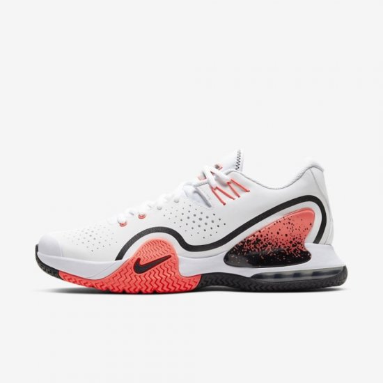 NikeCourt Tech Challenge 20 | White / Hot Lava / Black / Wolf Grey - Click Image to Close