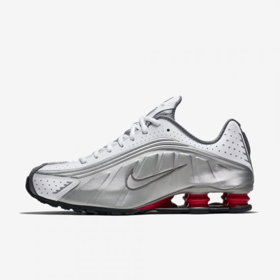 Nike Shox R4 | White / Comet Red / Black / Metallic Silver - Click Image to Close