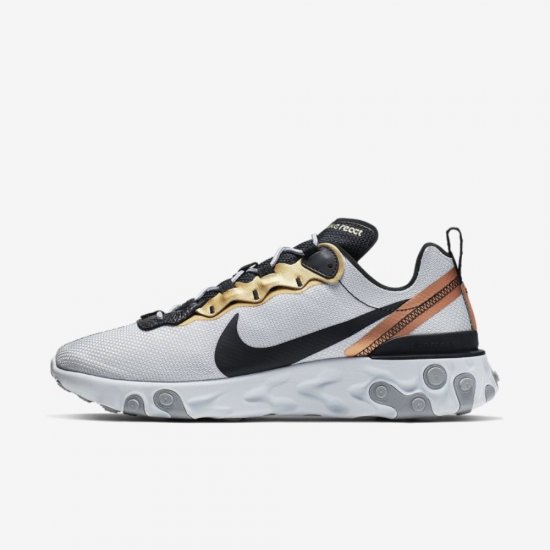 Nike React Element 55 | Pure Platinum / Black - Click Image to Close