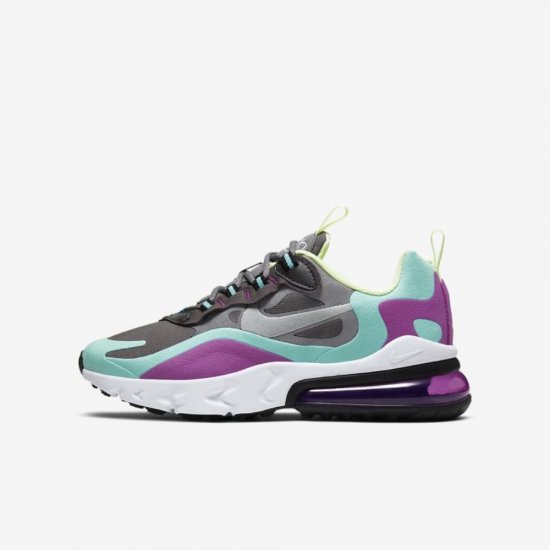 Nike Air Max 270 React | Gunsmoke / Aurora / Hyper Violet / Reflect Silver - Click Image to Close