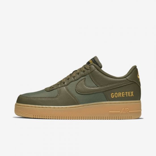 Nike Air Force 1 GORE-TEX ? | Medium Olive / Gold / Black / Sequoia - Click Image to Close