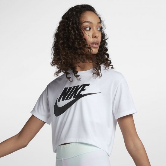 Nike Essential Cropped | White / Black - Click Image to Close