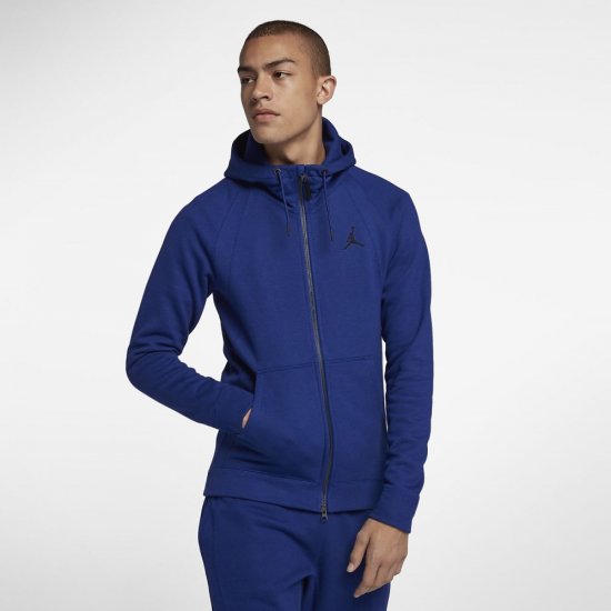 Jordan Lifestyle Wings Fleece | Deep Royal Blue / Black - Click Image to Close