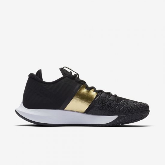 NikeCourt Air Zoom Zero | Black / Metallic Gold / White / Black - Click Image to Close