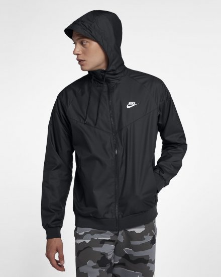 Nike Sportswear Windrunner | Black / Black / Black / White - Click Image to Close