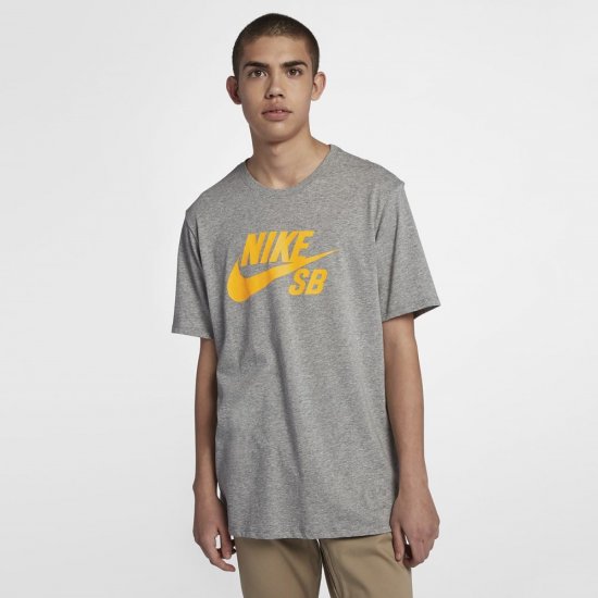 Nike SB Logo | Dark Grey Heather / Laser Orange - Click Image to Close