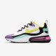 Nike Air Max 270 React (Geometric Abstract) | White / Black / Bright Violet / Dynamic Yellow